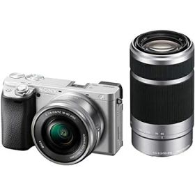 【中古】 ソニー(SONY) APS-C ミラーレス一眼カメラ α6400 ダブルズームレンズキット(同梱レンズ:SELP1650+SEL55210) シルバー ILCE-6400Y S