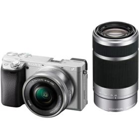 【中古】（新古品） SONY(ソニー) APS-C ミラーレス一眼カメラ α6400 ダブルズームレンズキット(同梱レンズ:SELP1650+SEL55210) シルバー ILCE-6400Y S