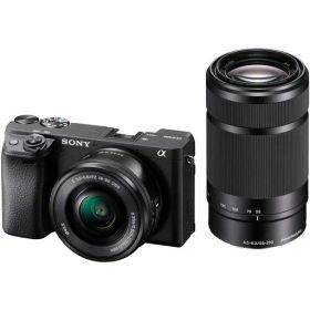 SONY(ソニー) ILCE-6400Y B APS-C ミラーレス一眼カメラ Α6400 ダブルズームレンズキット(同梱レンズ:SELP1650+SEL55210) ブラック
