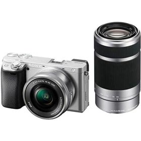 SONY(ソニー) ILCE-6400Y S APS-C ミラーレス一眼カメラ α6400 ダブルズームレンズキット(同梱レンズ:SELP1650+SEL55210) シルバー