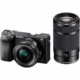 【中古】SONY(ソニー) ILCE-6400Y B APS-C ミラーレス一眼カメラ α6400 ダブルズームレンズキット(同梱レンズ:SELP1650+SEL55210) ブラック
