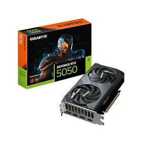 Gigabyte GeForce RTX 5050 WINDFORCE OC 8G グラフィックスカード - 8GB GDDR6、128ビット、PCI-E 5.0、2587MHzコアクロック、2 x DP、2 x HDMI、NVIDIA DLSS 4、GV-N5050WF2OC-8GD。