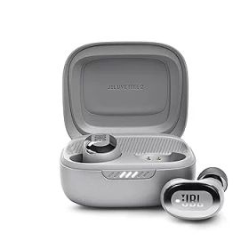 【中古】［状態良好］JBL LIVE FREE 2 ワイヤレスイヤホン bluetooth マルチポイント/ハイブリッド ノイズキャンセリング/IPX5/ワイヤレス充電対応/シルバー/ JBLLIVE