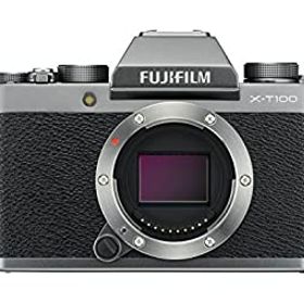 【中古】【非常に良い】FUJIFILM ミラーレス一眼 X-T100ダークシルバー X-T100-DS ボディ