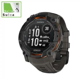 GARMIN｜ガーミン Instinct 3 Dual Power （インスティンクト スリー デュアル パワー）50mm GPSスマートウォッチ Black / Charcoal 010-02935-30【Suica対応】