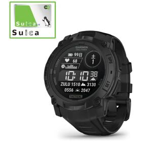 【エントリーで最大全額ポイント還元｜8/11まで】 GARMIN｜ガーミン Instinct 3 Dual Power （インスティンクト スリー デュアル パワー）50mm Tactical GPSスマートウォッチ GARMIN（ガーミン） Black 010-02935-80【Suica対応】
