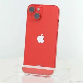 【中古】Apple(アップル) iPhone14 128GB プロダクトレッド MPV93J／A SIMフリー 【377-ud】