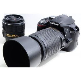 Nikon D3300 ダブルレンズセット ブラック 美品 SDカード ストラップ付 動作確認済み 1ヶ月保証付 高画質 初心者向け