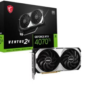【中古】 MSI GeForce RTX 4070 Ti VENTUS 2X E 12G OC 2ファン コンパクトサイズ グラフィックスカード VD8660