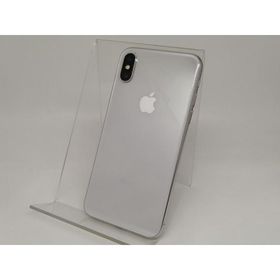 【中古】Apple SoftBank 【SIMロック解除済み】 iPhone X 64GB シルバー MQAY2J/A【日本橋3】保証期間１ヶ月【ランクC】