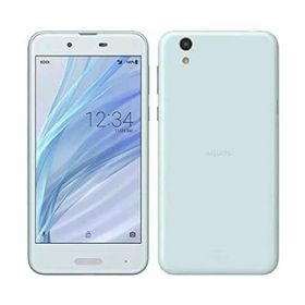 【中古】SIMフリー UQ AQUOS sense SHV40 エアリー ブルー 白ロム