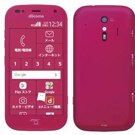 【中古】Bランク【やや傷や汚れあり】 SIMフリー F-01L FUJITSU(富士通） らくらくスマートフォン me ピンク 利用制限〇(白ロム) 送料無料