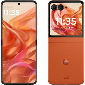 正規代理店 Motorola モトローラ 6.9型SIMフリースマートフォン motorola razr 50 12GB RAM/512GB ROM 防水 PB230002JP スプリッツオレンジ