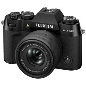 富士フイルム FUJIFILM X-T50B ブラック XC15-45mmF3.5-5.6 OIS PZレンズキット ミラーレス一眼カメラ 日英2か国語モデル X-T50LK1545BJP XT50LK1545BJP