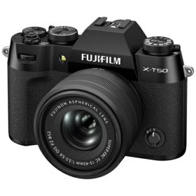 富士フイルム FUJIFILM X-T50B ブラック XC15-45mmF3.5-5.6 OIS PZレンズキット ミラーレス一眼カメラ 日英2か国語モデル X-T50LK1545BJP XT50LK1545BJP