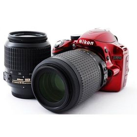Nikon D3200 ダブルズームセット レッド 美品 SDカード ストラップ付 動作確認済み 1ヶ月保証付 初心者向け