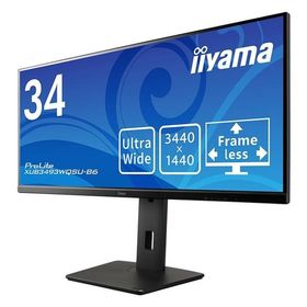 iiyama 液晶ディスプレイ 34型 ブラック H428.5〜572.5×W817×D245.5mm XUB3493WQSU-B6 1点