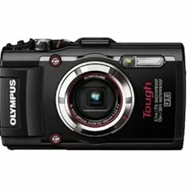 【中古】【39shop】OLYMPUS★デジタルカメラ STYLUS TG-3 Tough ブラック 1600万画素CMOS F2.0 15m防水 100kgf耐荷重 GPS+電子コンパス&内蔵Wi-Fi TG-3 BLK（非常に良い）