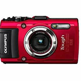 【中古】【非常に良い】OLYMPUS デジタルカメラ STYLUS TG-3 Tough レッド 1600万画素CMOS F2.0 15m防水 100kgf耐荷重 GPS+電子コンパス&内蔵Wi-Fi TG-3 RED