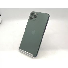 【中古】Apple au 【SIMロック解除済み】 iPhone 11 Pro Max 64GB ミッドナイトグリーン MWHH2J/A【広島本通】保証期間1ヶ月【ランクC】