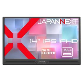 JAPANNEXT ジャパンネクスト フルHD対応 14型液晶ディスプレイ /miniHDMI×1、USB-C×2/ブラック/スピーカー/2年保証 JN-MD-IPS14F-N