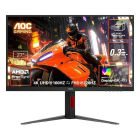 【エントリーで最大10万ポイント】AOC エーオーシー27インチゲーミングモニター デュアルリフレッシュレート対応 U27G4/11(2676067)代引不可 送料無料