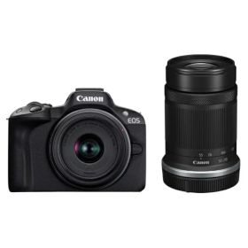 【エントリーで最大2万ポイント当たる｜8/23まで】 CANON｜キヤノン EOS R50・ダブルズームキット ミラーレス一眼カメラ ブラック [ズームレンズ+ズームレンズ]