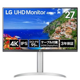 LGエレクトロニクス 27UP650K-W 27型 LG UHD Monitor 4Kモニター IPS DCI-P3 95% DisplayHDR 400 ノングレア ホワイト