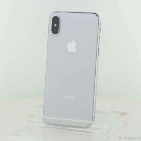 【中古】Apple(アップル) iPhoneX 64GB シルバー MQAY2J／A SoftBank 【247-ud】