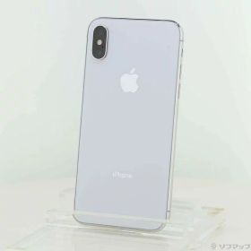 【中古】Apple(アップル) iPhoneX 64GB シルバー MQAY2J／A SoftBank 【247-ud】