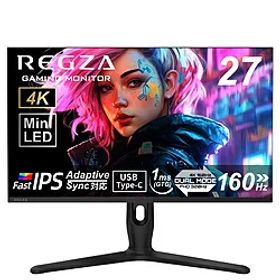 REGZA（レグザ） RM-G278R USB-C接続 ゲーミングモニター ［27型 /4K(3840×2160） /ワイド /320Hz］ RMG278R
