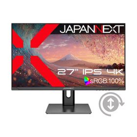 JAPANNEXT IPSパネル搭載 液晶モニター HDMI DisplayPort sRGB：100％ HDR リモコン同梱(電池別売) (2年保証) ［27型 / 4K(3840×2160) / ワイド］ JN-IPS27U-HSP