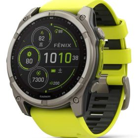 ガーミン fenix 8 Sapphire Dual Power 51mm Ti / Amp Yellow 【Suica対応】スマートウォッチ 010-02907-51 [0100290751]【返品種別A】