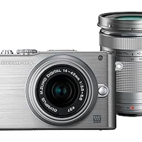 【中古】【39shop】OLYMPUS★ミラーレス一眼 PEN Lite E-PL3 ダブルズームキット シルバー E-PL3 DZKIT SLV(非常に良い)