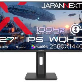 JAPANNEXT ジャパンネクスト WQHD対応 27型液晶ディスプレイ/HDMI×1、DP×1/ブラック/スピーカー無/2年保証 JN-IPS27Q3-HSP 単品購入のみ可（同一商品であれば複数購入可） クレジットカード 代金引換決済のみ