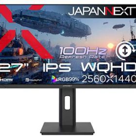 【法人様宛限定】JAPANNEXT JN-IPS27Q3-HSP 液晶ディスプレイ 27型/2560×1440/HDMI×1、DP×1/ブラック/スピーカー無/2年保証
