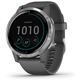 【中古】（新古品・未使用品） GARMIN vivoactive 4 Shadow Gray/Silver 010-02174-07
