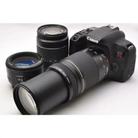【中古】【1ヶ月保証】 一眼レフカメラ Canon キヤノン EOS kiss x9i 超望遠 トリプルレンズセット