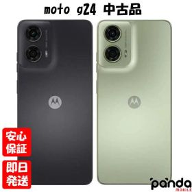 【土日、祝日発送、店舗受取可】【中古品】MOTOROLA moto g24 XT2423-5 マットチャコール アイスグリーン【国内版SIMフリー】本体 送料無料 【楽天モバイル対応】