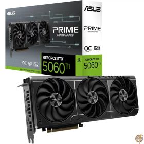 【10日最大2000円クーポン】ASUS SFF-Ready Prime GeForce RTX 5060 Ti 16GB GDDR7 OCエディション グラフィックスカード (PCIe 5.0、16GB GDDR7、HDMI/DP 2.1、2.5スロット、Axial-techファン、デュアルBIOS)。