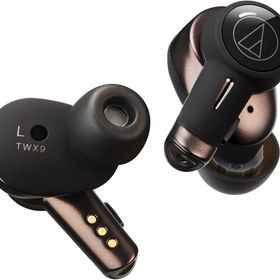 【新品】1週間以内発送 Audio Technica ノイズキャンセリング イヤホン ATH-TWX9 完全ワイヤレス マイク付 Bluetooth 最大約18.5時間再生 ワイヤレス充電対応 ブラック