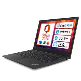 MS Office 2024 H&B 搭載｜中古ノートパソコン Windows11 Office付｜ThinkPad E580 Core i3 第8世代 15.6型｜メモリ 8GB ストレージ SSD 128GB｜中古パソコン WEBカメラ 搭載 中古パソコン 中古PC Wi-Fi HDMI Bluetooth Type C テンキー WEBカメラ