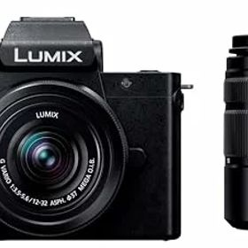 【中古】パナソニック(Panasonic) 小型・軽量ミラーレス一眼カメラ ルミックス ダブルズームレンズキット ブラック DC-G100DW-K