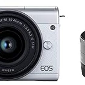 【中古】［状態良好］Canon ミラーレス一眼カメラ EOS M200 ダブルレンズキット ホワイト EOSM200WH-WLK