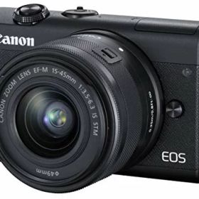 【中古】「ほぼ新品」Canon ミラーレス一眼カメラ EOS M200 標準ズームキット ブラック EOSM200BK-1545ISSTMLK