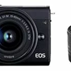 【中古】［状態良好］Canon ミラーレス一眼カメラ EOS M200 ダブルレンズキット ブラック EOSM200BK-WLK