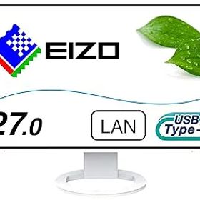 【中古】【39shop】EIZO★FlexScan EV2795-WT 27.0型/2560×1440/フレームレスモニター/アンチグレアIPS/疲れ目軽減/ホワイト/The warranty is valid only in Japan（良い）