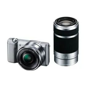 【中古】 SONY ミラーレス一眼 α5000 ダブルズームレンズキット シルバー ILCE-5000Y-S