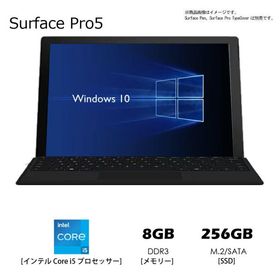 マイクロソフト Surface Pro 5 タブレットPC Corei5-7300U/ 8GB/SSD256GB/ Windows 11ノートパソコン Office搭載 / Webカメラ内蔵/Wi-Fi/(整備済み品)