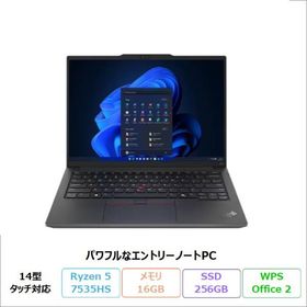 Lenovo ThinkPad E14 Gen 6 ノートPC 21M3CTO1WW Windows11 Office付き Ryzen 5 7535HS 16GB SSD256GB 14インチ タッチ 再生品Sランク